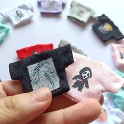 New 1/12 OB11 Baby Clothes Cartoon Cute Print T-Shirt Doll Clothes GSC Element Molly Doll Clothes 1 / 12 BJD Doll Accessories