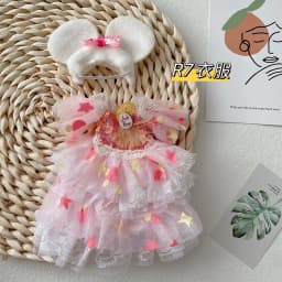 Evening Sequin Dress For 12 inch Dolls Vintage Cute Doll Clothes 30cm Dresses for Girls Festival Outfit Pleated Skirt for Summer