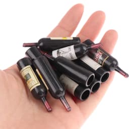 10Pcs 1/12 Dollhouse Miniature Accessories Mini Wine Bottle Set With Box Simulation Drinks Model Toys For Doll House Decoration