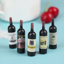 10Pcs 1/12 Dollhouse Miniature Accessories Mini Wine Bottle Set With Box Simulation Drinks Model Toys For Doll House Decoration