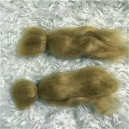 10 Pieces / Lot 100% Pure Mohair Reborn Baby Doll Hair With Dark Brown/Gold Color Fit For DIY Reborn Baby Doll Accessories