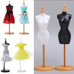 Mini Clothes Hanger Display Holder Support For Doll Clothes Outfit Dress Mannequin Model Stand For Dollhouse 1/6 Dolls Accessory