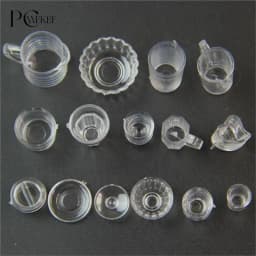15/17PCS/set Plate Cup Dish Bowl Tableware Set Dollhouse Miniature Toy Doll Food Kitchen Living Room Accessories 1:12 Scale