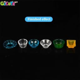 Mini Mold 1:12 Dollhouse Miniature Bowl Dish Plate Tableware DIY Drop UV Glue Silicone Mold Doll House Home Decor(Only Mold)