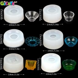 Mini Mold 1:12 Dollhouse Miniature Bowl Dish Plate Tableware DIY Drop UV Glue Silicone Mold Doll House Home Decor(Only Mold)