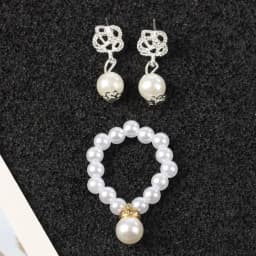 1Set Doll Jewelry White Pearl Jewelry Necklace Bracelet For 1/6 Doll Fashion Decoration Earring For DIY Dolls Accessories