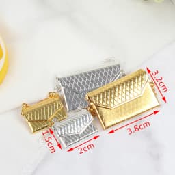 1 Pc Metal Chain Pack Doll Bag Miniature Shopping Handbag For Clothes Dolls Accessories