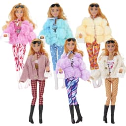 30cm Doll Full Set 1/6 Bjd Female Doll with Beautiful Winter Fashion Plush Fur Coat and Clothes Suit