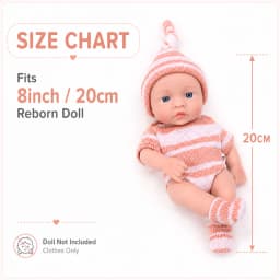 Doll Clothes for 20cm Newborn Baby Dolls DIY Toy Doll Accessories Suitable for 8inch Reborn Doll Sweater Jumpsuit Doll Clothes