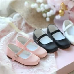 BJD SD Doll Leather Shoes In Stock Elegant 1/3 1/4 1/6 SD10 Girls Single Buckle Square Toe Wood Grain Soles Toy Doll Accessories
