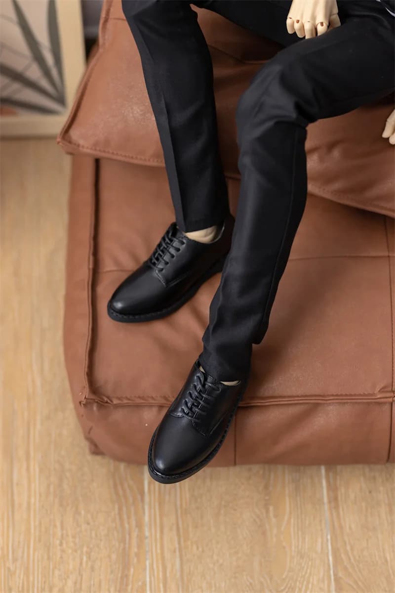 In Stock BJD Shoes ID75 1/3 Boys Leather Pointy Toe 5 Color Black Red Brown Handsome Lace-up Shoes Toys BJD Doll Accessories