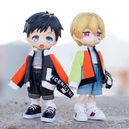 Ob11 Doll Clothes Casual Trend Color Matching Jacket Baseball Shirt Coat Pants for GSC, Molly, P9, 1/12bjd Clothes Accessories