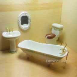 4pcs/set Dollhouse Mini Creative Bathroom Set Model Toys for Dollhouse Bathroom Furniture Decoration Accessories
