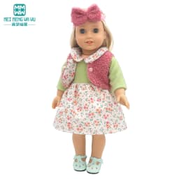 Clothes for Doll Fit 45 cm American Doll Accessories Fashion Denim Shorts Woolen Coat Jacket Dress Gift