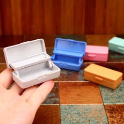 1pc Pencil Box Model Lifelike Design Mini Stationery Box Dollhouse Pencil Case Pretend Toys