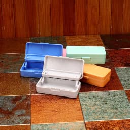 1pc Pencil Box Model Lifelike Design Mini Stationery Box Dollhouse Pencil Case Pretend Toys