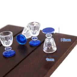 4pcs/set 1/12 Dollhouse Miniature Cartoon Clear Glass Cup Model Simulation Kitchen Furniture Toys For Doll House Decoration