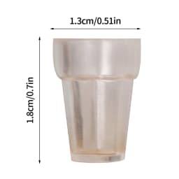 4pcs/set 1/12 Dollhouse Miniature Cartoon Clear Glass Cup Model Simulation Kitchen Furniture Toys For Doll House Decoration