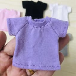 New Cute OB11 Clothes Short-Sleeved T-Shirt Suitable for OB11 Obitsu 1/10 Dolls 11 Molly 1/12 Doll Clothes Accessories