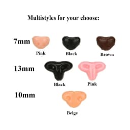 10pcs New Plastic Toys Bear Buttons Dolls Accessories Triangle Nose Safety Parts Doll Noses