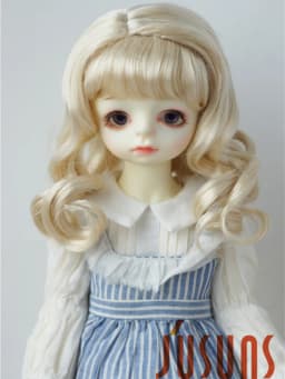 Doll Wigs For Girls! JD038 6-7inch 7-8inch 8-9inch Long Soft Wave Synthetic Mohair BJD Wigs YOSD MSD SD Doll Accessories
