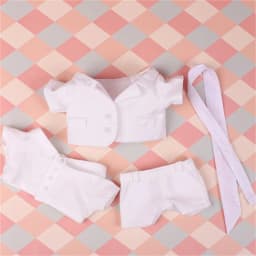 20cm Doll Clothes Plush 20cm Idol Doll Clothes black Suit for 20cm Star Doll Clothes DIY doll accessories