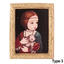 1:12 Scale Mini Furniture Kids Toys Retro Frame Dolls Accessories Dollhouse Oil Painting Miniature Pictures Wall Mural
