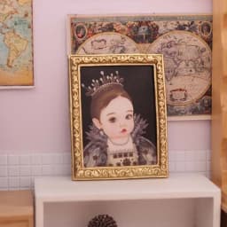 1:12 Scale Mini Furniture Kids Toys Retro Frame Dolls Accessories Dollhouse Oil Painting Miniature Pictures Wall Mural