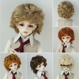 JD219 1/12 1/8 1/6 1/4 1/3 YOSD MSD SD DOD QBaby Fashion Unisex Cupid Curly BJD Wig 6-7inch 7-8inch 8-9inch 9-10inch Doll Hair
