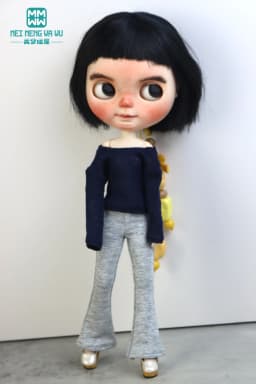 Blyth Doll Clothes Fashion Sweater Flared Pants for 28-30cm Azone OB22 OB24 Toys Gift