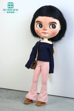 Blyth Doll Clothes Fashion Sweater Flared Pants for 28-30cm Azone OB22 OB24 Toys Gift