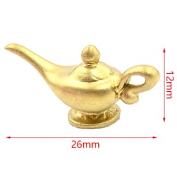 1:12 Dollhouse Miniature Mini Gold Teapot Model Kitchen Furniture Accessories For Doll House Decor Kids Pretend Play Toys Gift