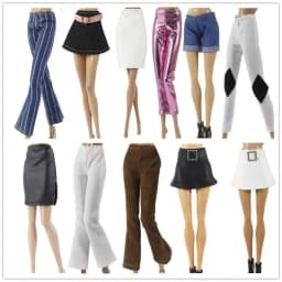 Doll Casual Wear PU Leather Jacket Coat Skirt for 1/6 BJD Dolls Handmade Female Doll Clothes Jeans Pants For 30cm Doll Accessory