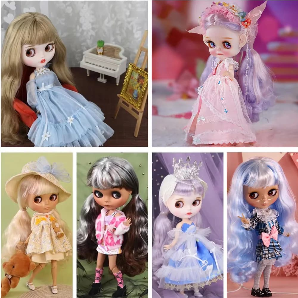 B Series Outfits for Blyth Doll Dress Cool Clothes Suit for 1/6 Azone BJD Icy Dbs