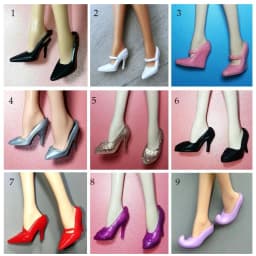 1 Pair 30cm Doll High-heel Shoe Fashion Female Doll Boots Plastic Doll Colorful High Heels Shoes 1/6 Dolls Accessories