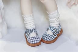 BJD Shoes 1/6, XIONGMEI, 1/4 Checkered Soft Soles Shoes BJD Accessories