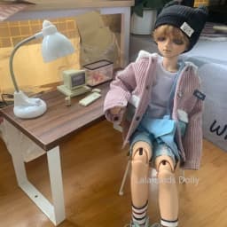 1/4 1/6 BJD, Small Blyth Doll Mini Iron Wood Class Table Chair Model for Dollhouse Furniture Furnishings Props Accessories