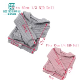 Doll Clothes Fashion Halter Slit Knit Skirt Sweater Coat Fit 43-60cm 1/4 /3 BJD DD SD13 Doll Accessories Girl Gift
