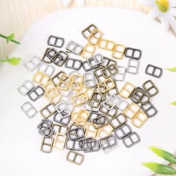 20pcs Newest 4.5mm Mini Ultra-small Metal Tri-glide Belt Buckle Doll Bags Buckles Doll Clothes Buttons Shoes Sewing Accessories