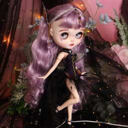 Outfits For ICY DBS Blyth Dolls Nabi Queen Dress With Headdress Butterfly Cosplay Suit 1/6 BJD Ob24 Anime Girl bratz