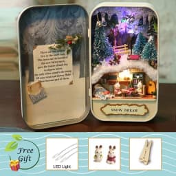 CUTEBEE Japanese Box Theatre Diy Dollhouse Kit Furniture Miniature Doll House Lighting Toys For Children Couple Birthday Gift
