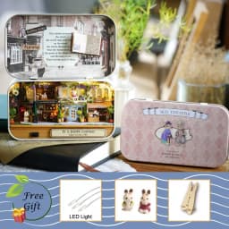 CUTEBEE Japanese Box Theatre Diy Dollhouse Kit Furniture Miniature Doll House Lighting Toys For Children Couple Birthday Gift