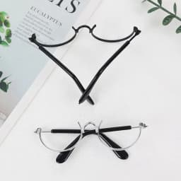 1pc Miniature Cool Eyewear For Plush Stuffed Doll Accessories Lensless Retro Metal Round Half Frame Glasses 6cm 8cm