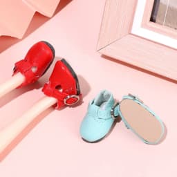 2.8*1.2cm Multicolor Doll Shoes for 1/6 Blythes Doll Mini PU Leather Sandals Toy Princess Doll Wear Shoes Doll Accessories