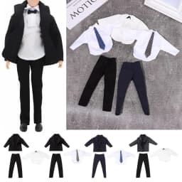 1 Set 1/6 Doll Clothes Male Doll Daily Wear Casual Suit Shirt Pants Wedding Party Suit Man Male Doll Suit Clothes