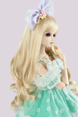 1/3 1/4 1/6 1/8 High Temperature Wire BJD Wig Blonde Wavy Hair For BJD Doll