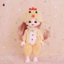 Cute Lace Doll Dress Top Jumpsuit Cartoon Animals Miniature Hat Suit For Ob11 16~17cm Doll Clothes Accessories