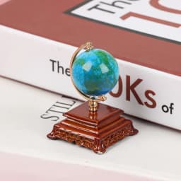 1Pc Mini Metal 1:12 Scale Vintage Blue World Globe Miniature Dollhouse Furniture Living Room Reading Room Decor Accessories