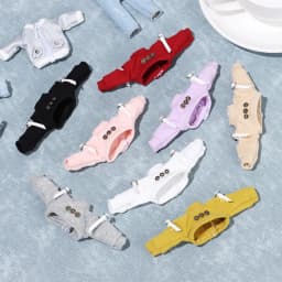 Bjd Doll Clothes 1/12 Fashion Chain Pants Rivet Hoodies PU Trousers Tops Jacket Obitsu11 Ob11 Doll Clothes Accessories Toys