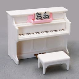 1:12 Miniature Piano Dollhouse Accessories, Mini Simulation Piano Replica With Stool And Music Score Black Photo Props Birthda